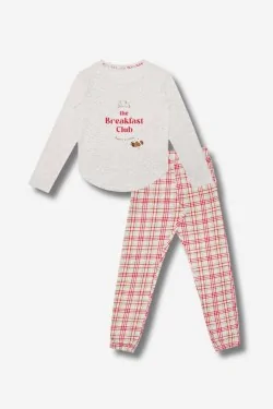 Pijama cómodo de mujer con pantalón a cuadros