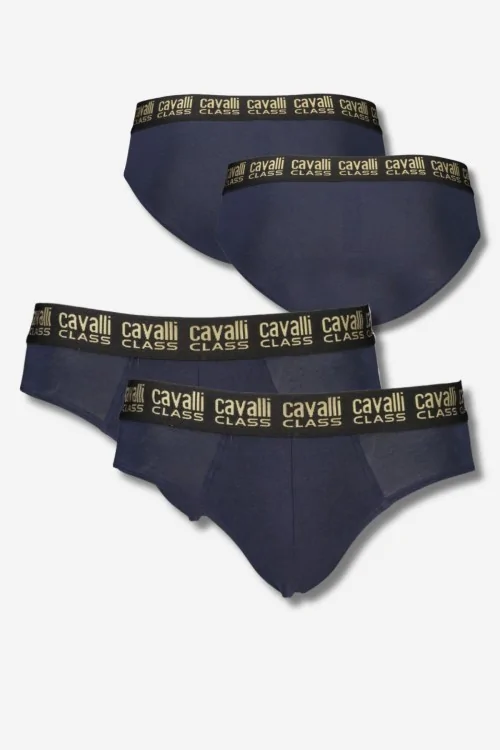 Calzoncillos para hombre de algodón elástico azul, cómodos y transpirables.
