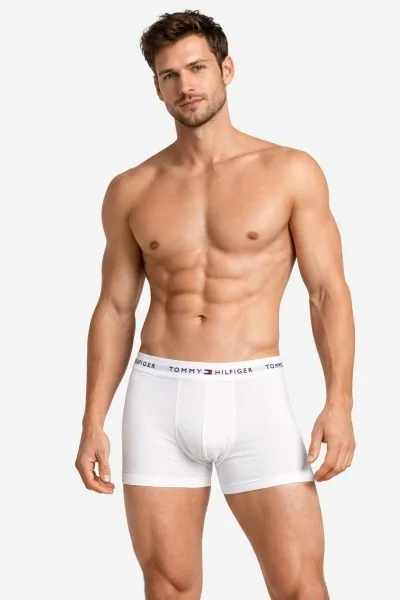 Paquete de 3 bóxers blancos transpirables y cómodos de Tommy Hilfiger