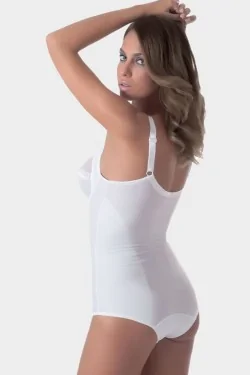 Women's underwired shapewear bodysuit, C and D cup