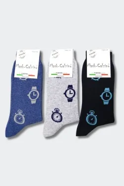 Women's Warm Short Socks – "Watch" Pattern