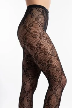 Schwarze Spitzenstrumpfhose – Eleganter und unsichtbarer Effekt
