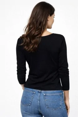 Maglia donna manica lunga in cotone interlock