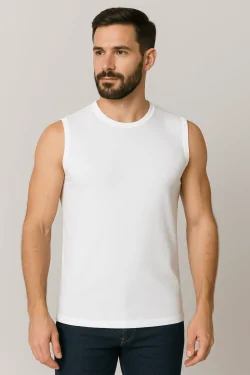 T-shirt sans manches en coton bi-élastique de haute qualité pour homme de Nottingham