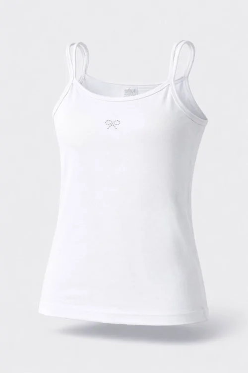 Camiseta de tirantes de algodón para bebé de 3 piezas con hombros descubiertos