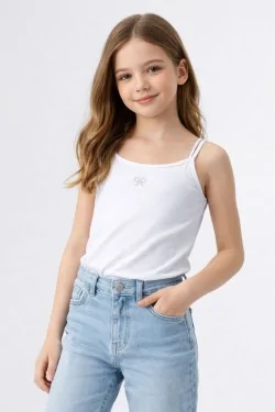 3-teiliges Baby-Tanktop aus Baumwolle mit doppelten Schultern