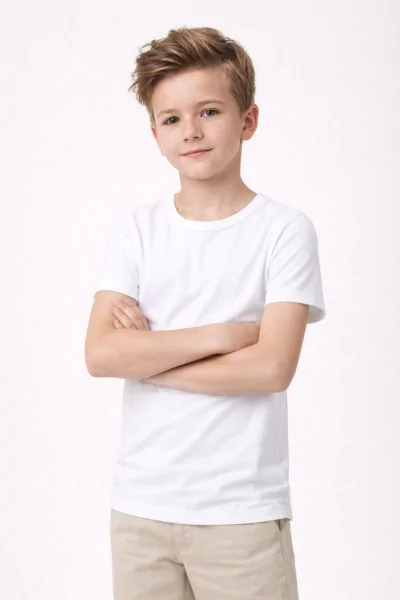 Camisa de bebé de algodón de manga corta de 3 piezas