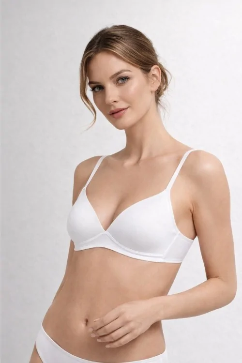 Microfiber B cup bra without underwire
