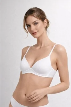 Microfiber B cup bra without underwire