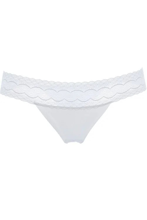 Culotte brésilienne invisible en lycra avec bande brodée