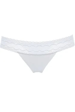 Culotte brésilienne invisible en lycra avec bande brodée