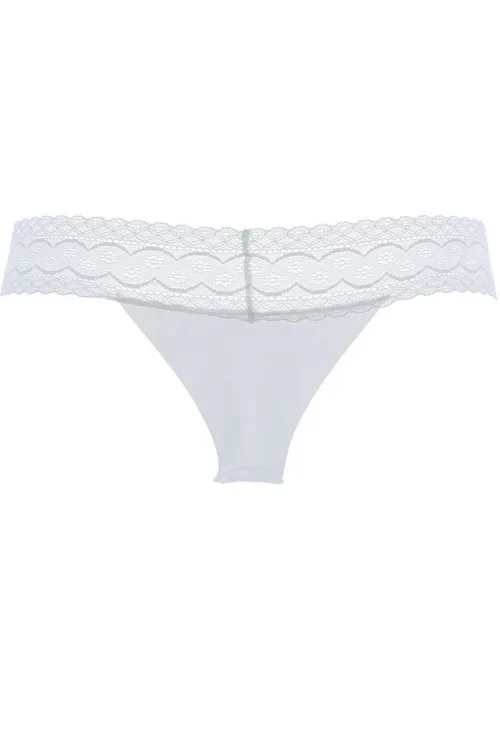 Culotte brésilienne invisible en lycra avec bande brodée