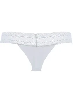 Culotte brésilienne invisible en lycra avec bande brodée