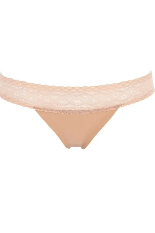 UNSICHTBARER LYCRA - Unsichtbarer brasilianischer Slip mit gesticktem Bund