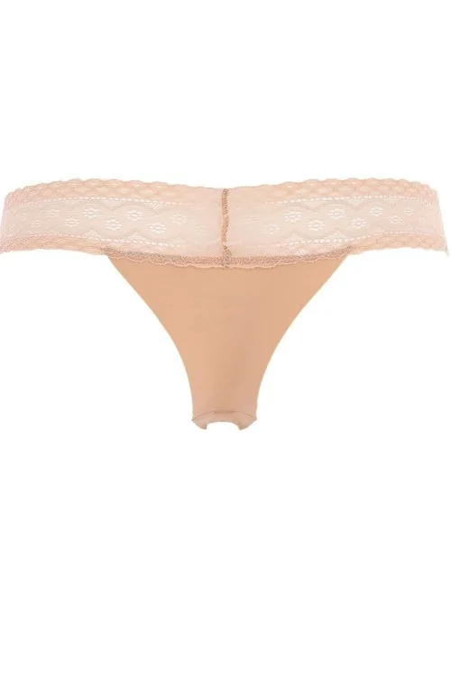 UNSICHTBARER LYCRA - Unsichtbarer brasilianischer Slip mit gesticktem Bund