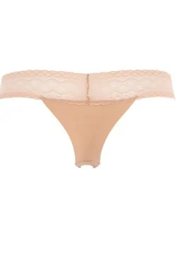 INVISIBLE LYCRA - Invisible Brazilian briefs with embroidered band