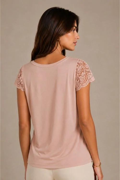 Damen-Pullover aus Mikromodal mit weicher und leichter Spitze