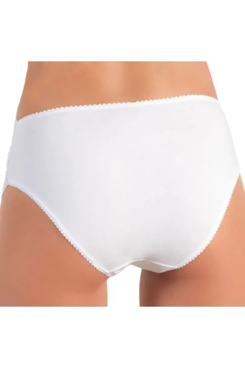 Slip aus Baumwolle und Modal mit Midi-Spitze JADEA