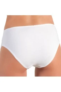 Cotton and modal briefs with midi lace JADEA