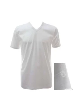 FILO DI SCOZIA - T-shirt col V en fil 100% naturel