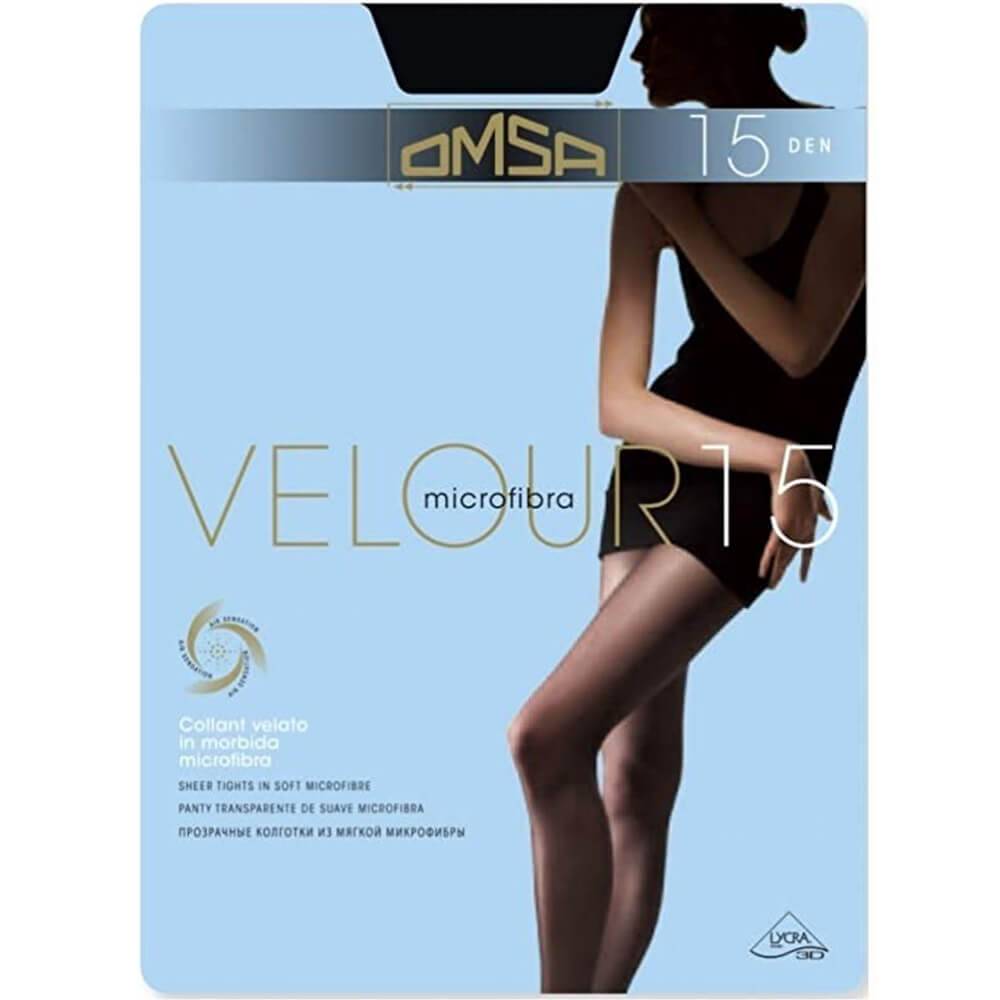 (5pack) Tights OMSA Velour 15 Microfibre Light Stretch - Picture 1 of 1