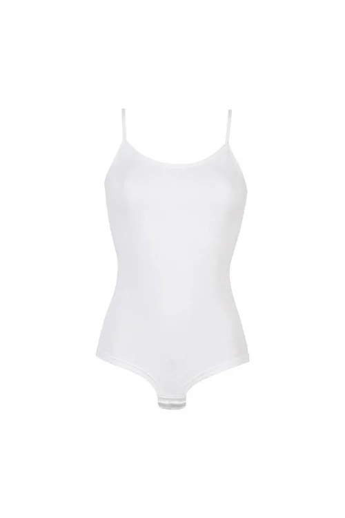 COTONELLA Stretch-Baumwoll-Body mit schmaler Schulterpartie. GD008