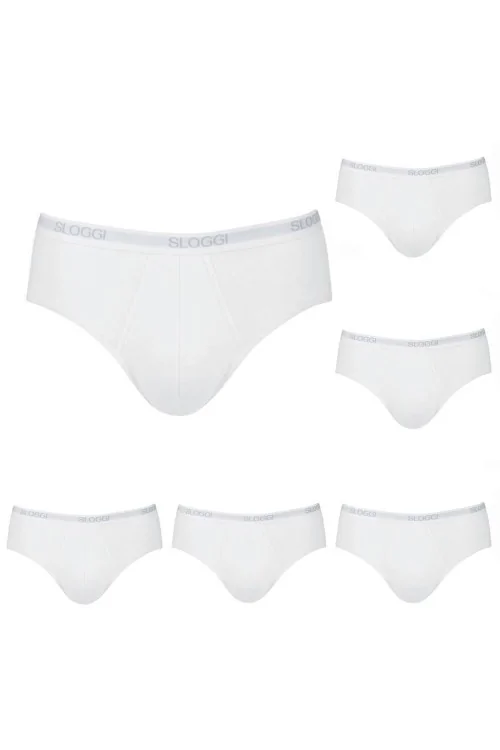 (6pcs) slips MIDI en coton stretch pour hommes SLOGGI