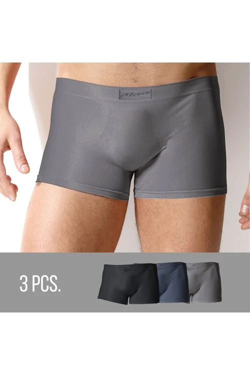 INTIMIDEA Herren Basic Mikrofaser Boxershorts (3 Stück)