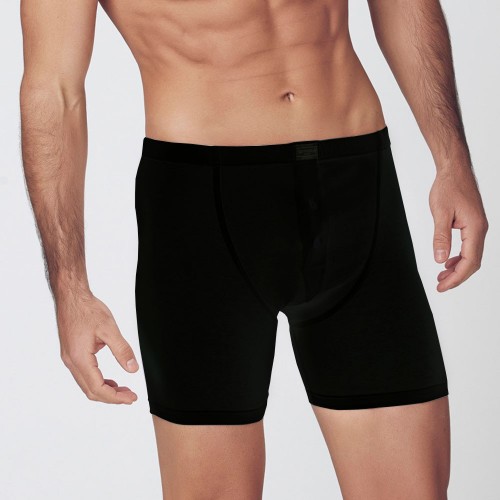 (3pcs) Long, form-fitting cotton boxer shorts with buttons by NOTTINGHAM