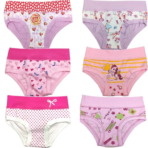 (6pcs) EMY stretch cotton briefs baby girl based on availability (indicative image)