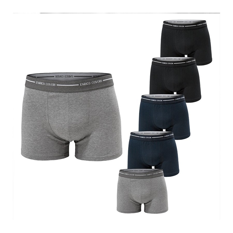 (3pcs) ENRICO COVERI men's boxer shorts in stretch cotton