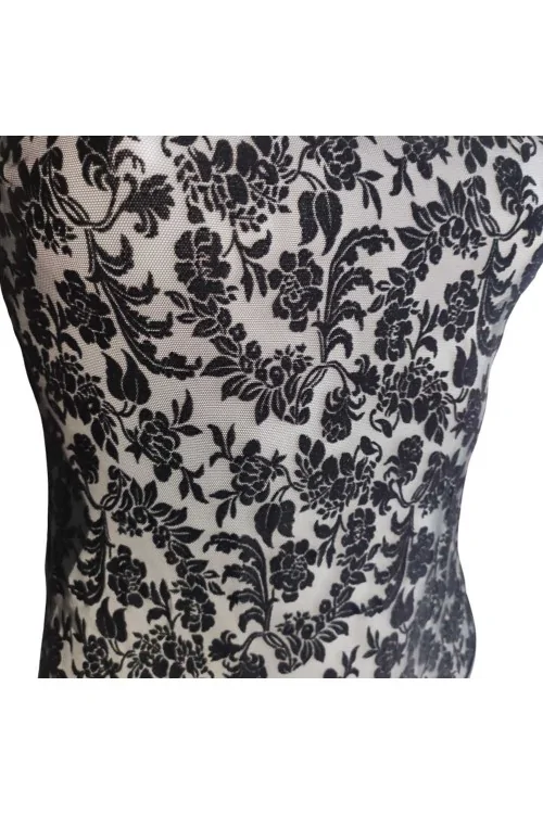 Body brodé pour femme en tulle et modal