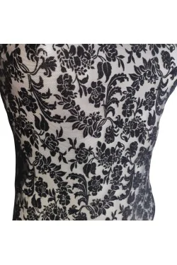 Body brodé pour femme en tulle et modal