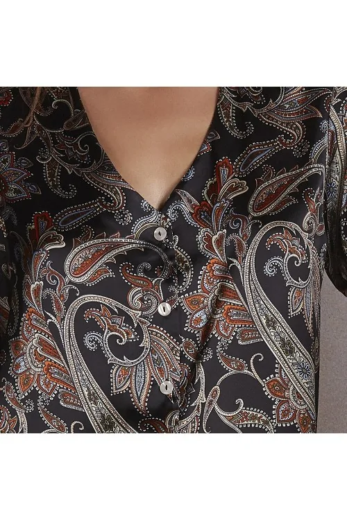 Pigiama Donna Elegante Paisley – Morbido, Made in Italy
