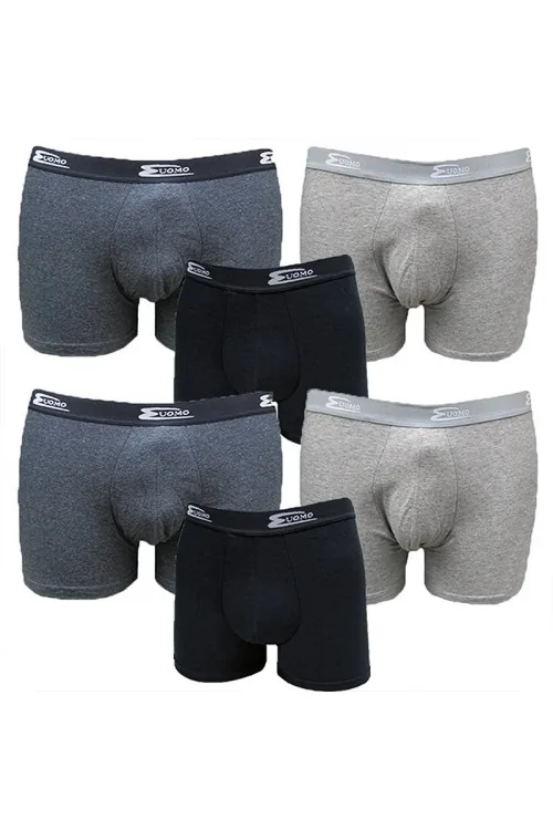 6 boxers homme COTONELLA en coton stretch art. 2384