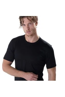 FILO DI SCOZIA – T-Shirt mit tiefem Rundhalsausschnitt aus 100 % Naturgarn