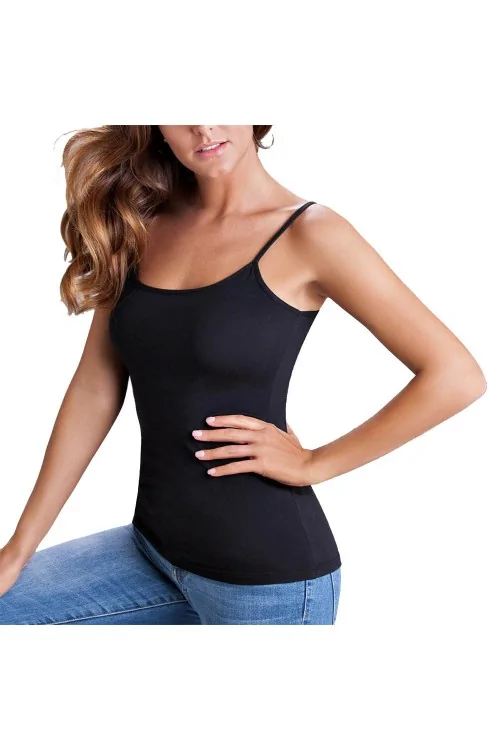 (3pcs) Haut à bretelles en coton extensible COTONELLA